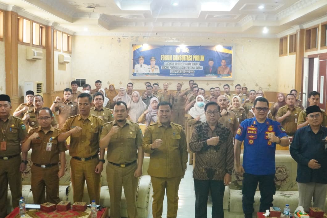 Forum Konsultasi Publik Rancangan Akhir Penyusunan Dokumen Rencana Penanggulangan Kemiskinan Daerah (RPKD) Kabupaten Tebo Tahun 2025–2029